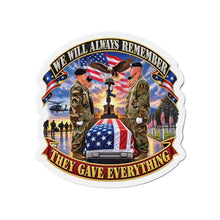 Load image into Gallery viewer, Die-Cut Magnet - Emblem - We Will Always Remember - They Gave Everything - 3D - Enhanced