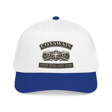 Load image into Gallery viewer, Mid Profile Baseball Cap - USCG - Coxswain w txt - Silver - 3D - Enhanced