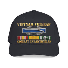 Load image into Gallery viewer, Mid Profile Baseball Cap - Army - Vietnam Veteran - Cbt Infantryman w CIB VN SVC - 3D X 300