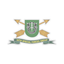 Load image into Gallery viewer, Kiss-Cut Stickers - Army - 10th Special Forces Group - Flash w Br - Ribbon X 300