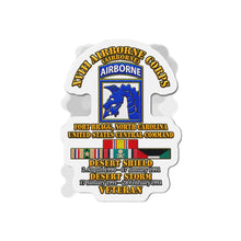 Load image into Gallery viewer, Die-Cut Magnet - XVIII Airborne Corps Desert Storm Ribbons - 3D - Transparent