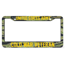 Load image into Gallery viewer, COLD WAR VETERAN - All Over Print License Plate Frame License Plate Frame Black
