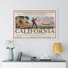 Load image into Gallery viewer, Premium Framed Horizontal Poster - Set Sail for CALIFORNIA - California Gold