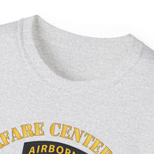 Load image into Gallery viewer, Unisex Ultra Cotton Tee - JFK Special Warfare Center - School SSI w Branch - Veteran wo Backgrnd
