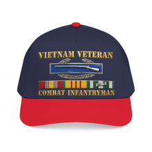 Load image into Gallery viewer, Mid Profile Baseball Cap - Army - Vietnam Veteran - Cbt Infantryman w CIB VN SVC - 3D X 300