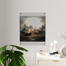 Load image into Gallery viewer, Acrylic Wall Art Panel - M10 Wolverine battles German Panzer Tank WWII