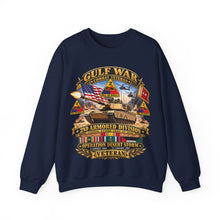 Load image into Gallery viewer, Crewneck Sweatshirt - Army - Desert Storm - 2nd Armored Div - Combat Vereran Veteran w GULF SVC - 3D - Enhanced