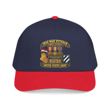 Load image into Gallery viewer, Mid Profile Baseball Cap - Army - Iraq War Veteran - Ribbon Bar - Map - SSI - 3rd Infantry Division - 3D - Enhanced
