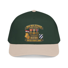 Load image into Gallery viewer, Mid Profile Baseball Cap - Army - Iraq War Veteran - Ribbon Bar - Map - SSI - 3rd Infantry Division - 3D - Enhanced