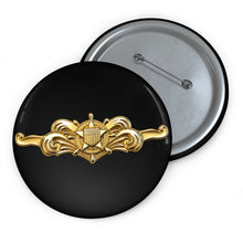 Load image into Gallery viewer, Custom Pin Buttons - USCG - Cutterman - Officer wo txt - 3D - Enhanced