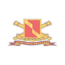 Load image into Gallery viewer, Kiss-Cut Stickers - Army - 27th Field Artillery w Br - Ribbon