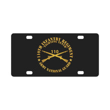 Load image into Gallery viewer, Army - 110th Infantry Regiment - Fighting Tenth - Br - ARNG X 300 Classic License Plate