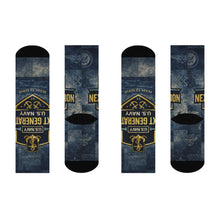 Load image into Gallery viewer, Cushioned Crew Socks – Young Patroit - Navy