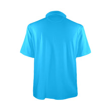 Load image into Gallery viewer, Charlies Polo Golf Shirt with Sky Blue Panel - Right