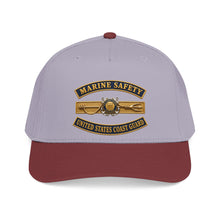 Load image into Gallery viewer, Mid Profile Baseball Cap - USCG - Marine Safety - Auxiliary w txt - 3D - Enhanced