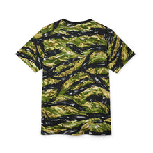 Load image into Gallery viewer, Unisex Cut & Sew Tee (AOP) - Vietnam Tiger Stripe Hydrographic pattern