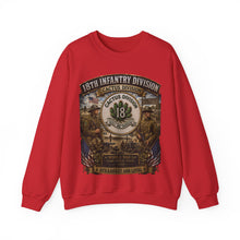 Load image into Gallery viewer, 18th Infantry Division Crewneck Sweatshirt - Division Collage 3D Emblem