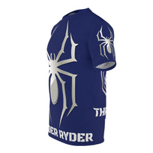 Load image into Gallery viewer, Unisex Cut & Sew Tee (AOP) - Spyder Ryder - Three Wheel Motion - Royal Dark Blue