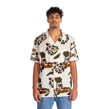 Load image into Gallery viewer, Men's Hawaiian Shirt (AOP) - White - Flowers and Palms