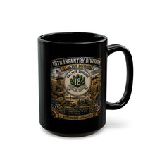 Load image into Gallery viewer, 18th Infantry Division Collage 3D Enhanced Black Mug, 15oz