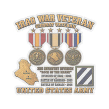 Load image into Gallery viewer, Kiss-Cut Stickers - Army - Iraq War Veteran - 3rd Infantry Division - 3D - Enhanced