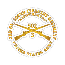 Load image into Gallery viewer, Kiss-Cut Stickers - Army - 3rd Bn 502nd Infantry Regt - Widowmakers - Infantry Br