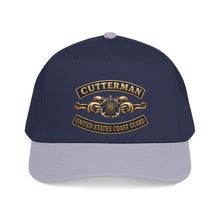Load image into Gallery viewer, Mid Profile Baseball Cap - USCG - Cutterman - Auxiliary w txt - 3D - Enhanced