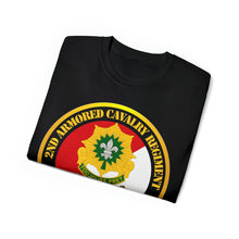 Load image into Gallery viewer, Unisex Ultra Cotton Tee - Army - 2nd Armored Cavalry Regiment DUI - Red White - Operation Desert Storm