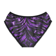 Load image into Gallery viewer, Women's Briefs (AOP) - Electric purple zebra stripes pattern