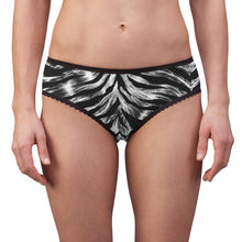 Load image into Gallery viewer, Women's Briefs (AOP) - Swirling zebra stripes with metallic sheen