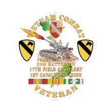 Load image into Gallery viewer, Kiss-Cut Sticker - Army - Charlie Battery.2nd Battalion,17th Field Artillery - w 1st Cavalry Div - M110 8in SP - Vietnam Vet w VN SVC X 300