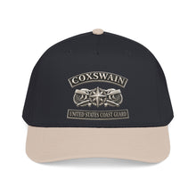 Load image into Gallery viewer, Mid Profile Baseball Cap - USCG - Coxswain w txt - Silver - 3D - Enhanced