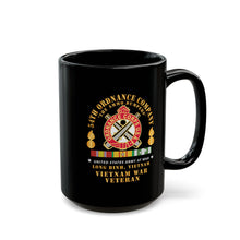 Load image into Gallery viewer, Black Mug (15oz) - 54th Ordnance Company - ORD Emblem - Ammo Dumpers - Long Binh, Vietnam Vet w VN SVC X 300