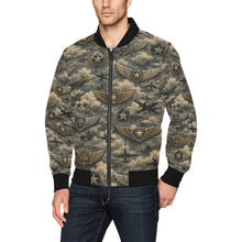 Load image into Gallery viewer, Bomber Jacket - Vintage Military Aviation Emblem Pattern