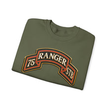 Load image into Gallery viewer, Crewneck Sweatshirt - Army - 75th Ranger Regiment - STB - Ranger Scroll - 3D - Enhanced