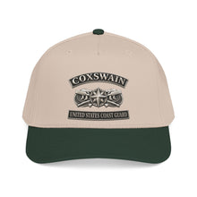 Load image into Gallery viewer, Mid Profile Baseball Cap - USCG - Coxswain w txt - Silver - 3D - Enhanced