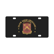 Load image into Gallery viewer, DUI - 284th Field Artillery Battalion - DUI - with Txt Classic License Plate