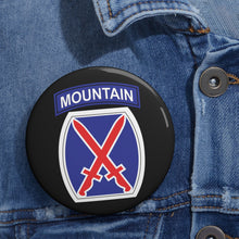 Load image into Gallery viewer, Custom Pin Buttons - SSI - 10th Mountain Division X 300