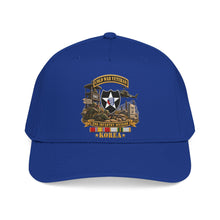 Load image into Gallery viewer, Mid Profile Baseball Cap - Army - 2nd Infantry Division w Br - Ribbon COLD WAR Vet Tab - Korea - 3D - Enhanced