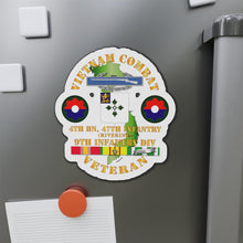 Load image into Gallery viewer, Die-Cut Magnets - Army - Vietnam Combat Infantry Veteran w 4th Bn 47th Inf (Riverine) - 9th ID SSI