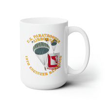 Load image into Gallery viewer, White Ceramic Mug 15oz - Army - US Paratrooper - 19th Engineer Battalion