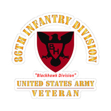 Load image into Gallery viewer, Kiss-Cut Stickers - Army - SSI - 86th Infantry Division - Blackhawk Division - US Army Veteran X 300