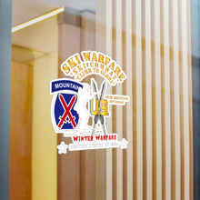 Load image into Gallery viewer, Kiss-Cut Vinyl Decals - Army - 10th Mountain Division - Ski Warfare - Ski Combat - Winter Warfare X 300