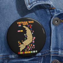 Load image into Gallery viewer, Custom Pin Buttons - Map - Vietnam Units - 3 wo DS