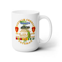 Load image into Gallery viewer, White Ceramic Mug 15oz - Army - Vietnam Combat Vet w 1st Bn 5th Inf - 25th Inf Div - Operation Attleboro w VN SVC