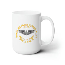 Load image into Gallery viewer, White Ceramic Mug 15oz - AAC - WASP Wing (Women Air Force Service Pilot)

