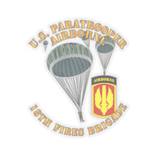 Load image into Gallery viewer, Kiss - Cut Stickers - Army - US Paratrooper - 18th Fires Brigade