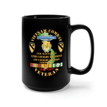 Load image into Gallery viewer, Black Mug 15oz - Army - Vietnam Combat Cavalry Veteran w 2nd Bn 12th Cav Regt w DUI - CIB - 1st Cav Div X 300