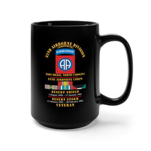 Load image into Gallery viewer, Black Mug 15oz - 82nd Airborne Division - XVIII Airborne Corps - Desert Storm, Desert Shield Veteran - RVS X 300