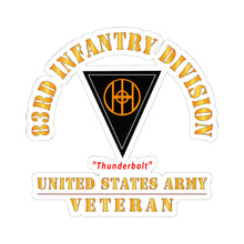 Load image into Gallery viewer, Kiss-Cut Stickers - Army - SSI - 83rd Infantry Division - Thunderbolt - US Army Veteran X 300